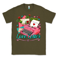 Army Green love letter with typewriter Classic Tee - AdoDesignShop