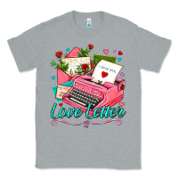 Heather Grey love letter with typewriter Classic Tee - AdoDesignShop