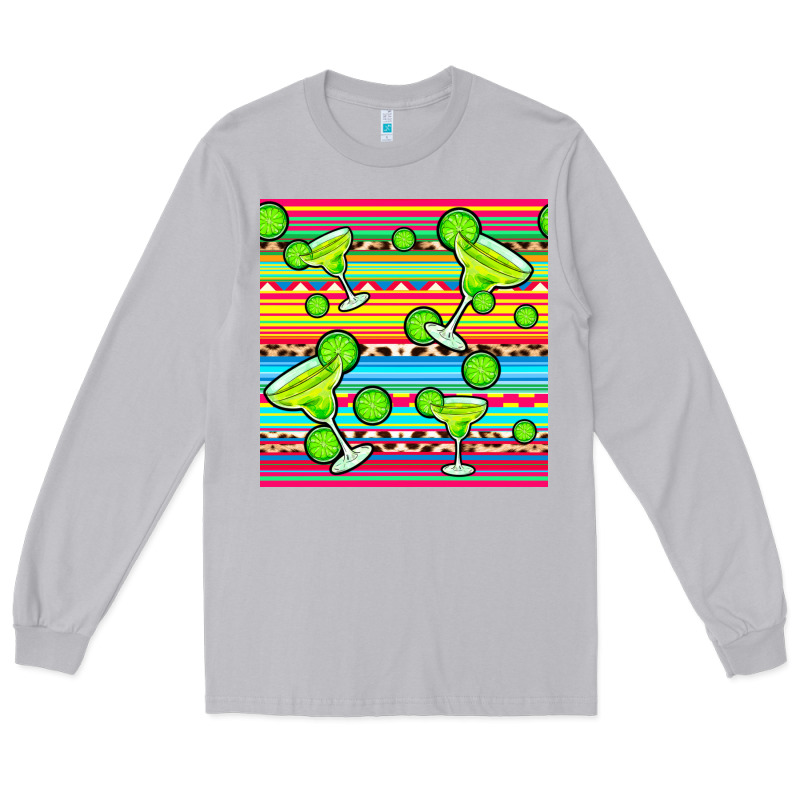 Margarita Serape Seamless Pattern Long Sleeve Tee by BundleAndBundleShop | Teevron