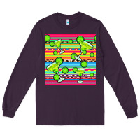 Plum margarita serape seamless pattern Long Sleeve Tee - BundleAndBundleShop