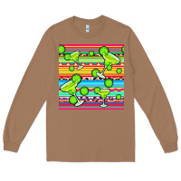 Toasted Coconut margarita serape seamless pattern Long Sleeve Tee - BundleAndBundleShop