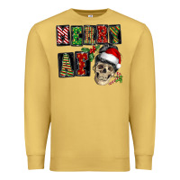Antique Gold Merry af skeleton messy bun Premium Sweatshirt - NancyCooperArtShop