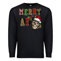 Black Merry af skeleton messy bun Premium Sweatshirt - NancyCooperArtShop