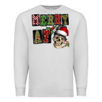 Dove Grey Merry af skeleton messy bun Premium Sweatshirt - NancyCooperArtShop