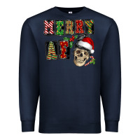 Navy Merry af skeleton messy bun Premium Sweatshirt - NancyCooperArtShop