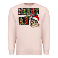 Pale Pink Merry af skeleton messy bun Premium Sweatshirt - NancyCooperArtShop