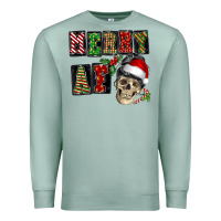 Seafoam Merry af skeleton messy bun Premium Sweatshirt - NancyCooperArtShop