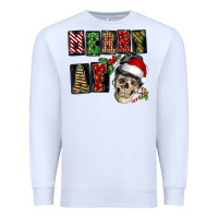 White Merry af skeleton messy bun Premium Sweatshirt - NancyCooperArtShop