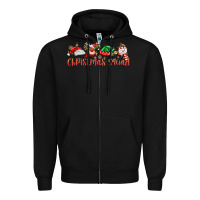 Black christmas squad Zipper Hoodie - MaliasSmallBusiness