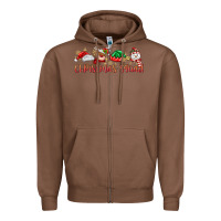 Chestnut christmas squad Zipper Hoodie - MaliasSmallBusiness