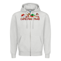 Dove Grey christmas squad Zipper Hoodie - MaliasSmallBusiness