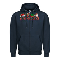Navy christmas squad Zipper Hoodie - MaliasSmallBusiness