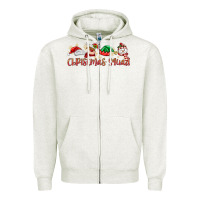 Oatmeal Heather christmas squad Zipper Hoodie - MaliasSmallBusiness