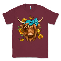 Burgundy sunflower long haired cow Classic Tee - Jasminsmagicworld