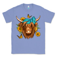 Colony Blue sunflower long haired cow Classic Tee - Jasminsmagicworld
