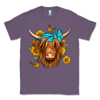 Lavender sunflower long haired cow Classic Tee - Jasminsmagicworld