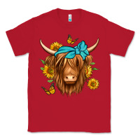 Red sunflower long haired cow Classic Tee - Jasminsmagicworld