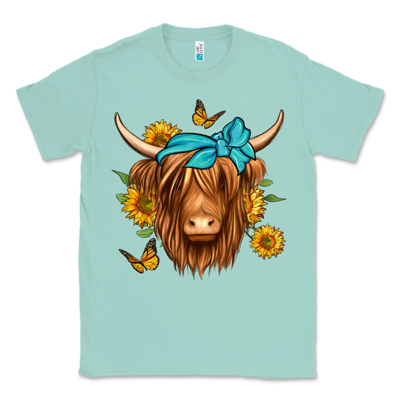 Sunflower Long Haired Cow Classic Tee by Jasminsmagicworld | Teevron