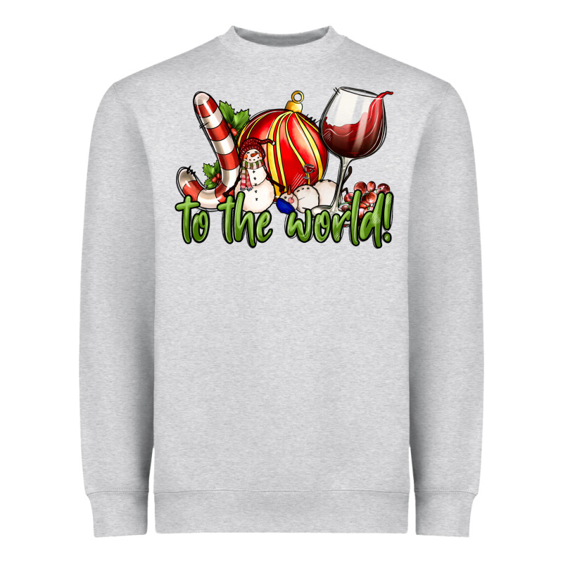 Joy To The World Christmas Wine Heavyweight Sweatshirt by FaDigitalArtStudio | Teevron