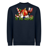 Navy joy to the world christmas wine Heavyweight Sweatshirt - FaDigitalArtStudio