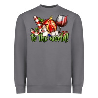 Storm joy to the world christmas wine Heavyweight Sweatshirt - FaDigitalArtStudio