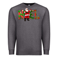 Charcoal Heather Noel Santa Premium Sweatshirt - NancyCooperArtShop