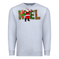Heather Grey Noel Santa Premium Sweatshirt - NancyCooperArtShop