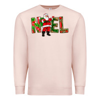Pale Pink Noel Santa Premium Sweatshirt - NancyCooperArtShop