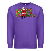 Purple Noel Santa Premium Sweatshirt - NancyCooperArtShop