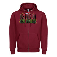 Burgundy mini claus Zipper Hoodie - MaliasSmallBusiness