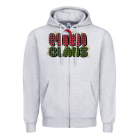 Heather Grey mini claus Zipper Hoodie - MaliasSmallBusiness