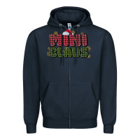 Navy mini claus Zipper Hoodie - MaliasSmallBusiness