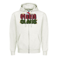 Oatmeal Heather mini claus Zipper Hoodie - MaliasSmallBusiness