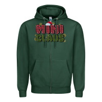 Sports Green mini claus Zipper Hoodie - MaliasSmallBusiness