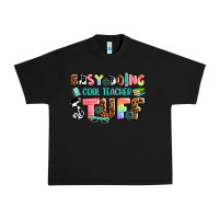 Black busy doing cool teacher stuff Urban Heavy Tee - AdoDesignShop