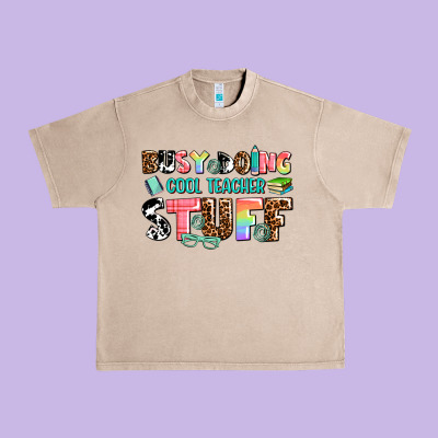 Busy Doing Cool Teacher Stuff Urban Heavy Tee Designed By Adodesignshop