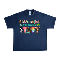 Navy busy doing cool teacher stuff Urban Heavy Tee - AdoDesignShop