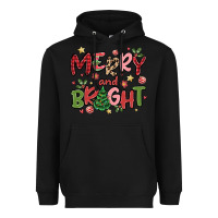 Black merry and bright Heavyweight Hoodie - MaliasSmallBusiness