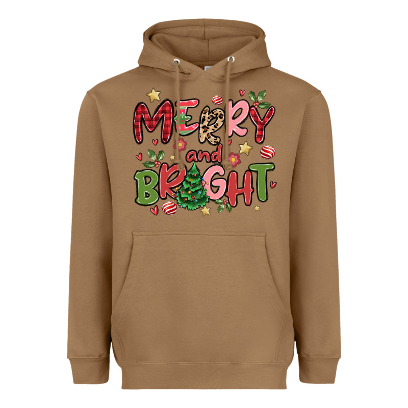Merry And Bright Heavyweight Hoodie by MaliasSmallBusiness | Teevron