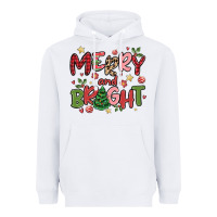 White merry and bright Heavyweight Hoodie - MaliasSmallBusiness