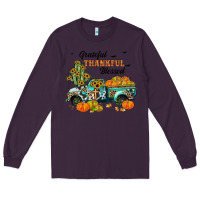 Plum grateful thankful blessed Long Sleeve Tee - JahusDesignShop
