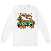White grateful thankful blessed Long Sleeve Tee - JahusDesignShop