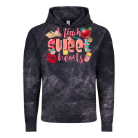 Cloud Black i teach sweet hearts valentine's day teacher Vintage Hoodie - FaDigitalArtStudio