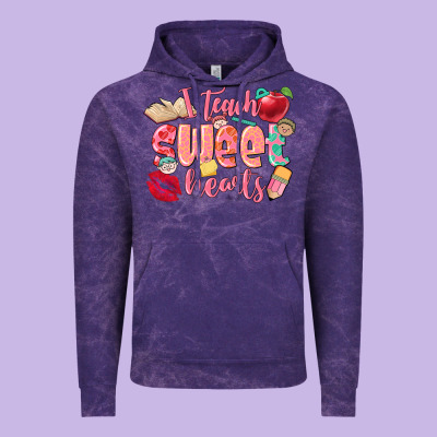 I Teach Sweet Hearts Valentine's Day Teacher Vintage Hoodie Designed By Fadigitalartstudio