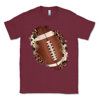 Burgundy football cowhide leopard patch Classic Tee - JahusDesignShop