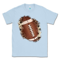 Dusty Blue football cowhide leopard patch Classic Tee - JahusDesignShop