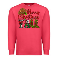 Cardinal Merry Christmas Y'all Cowboy Premium Sweatshirt - MaliasSmallBusiness