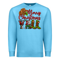 Merry Christmas Y'all Cowboy Premium Sweatshirt | Teevron
