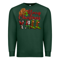 Sports Green Merry Christmas Y'all Cowboy Premium Sweatshirt - MaliasSmallBusiness