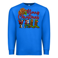 True Royal Merry Christmas Y'all Cowboy Premium Sweatshirt - MaliasSmallBusiness